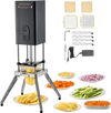 VEVOR Commercial French Fry Cutter, Stainless Steel Vegetable Fruit Chopper with 2 Replacement Blades 1/2-Inch 3/8-Inch, Electric Potato Slicer Dicer for Restaurants & Home Kitchen