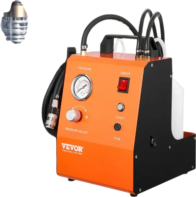VEVOR Electric Brake Bleeder Kit, Professional 110V Brake Master Cylinder Bleeder Kit with Pressure Gauge & Built-In Air Pump, Versatile Brake Bleeder Adapter Set for Both DC & AC Power