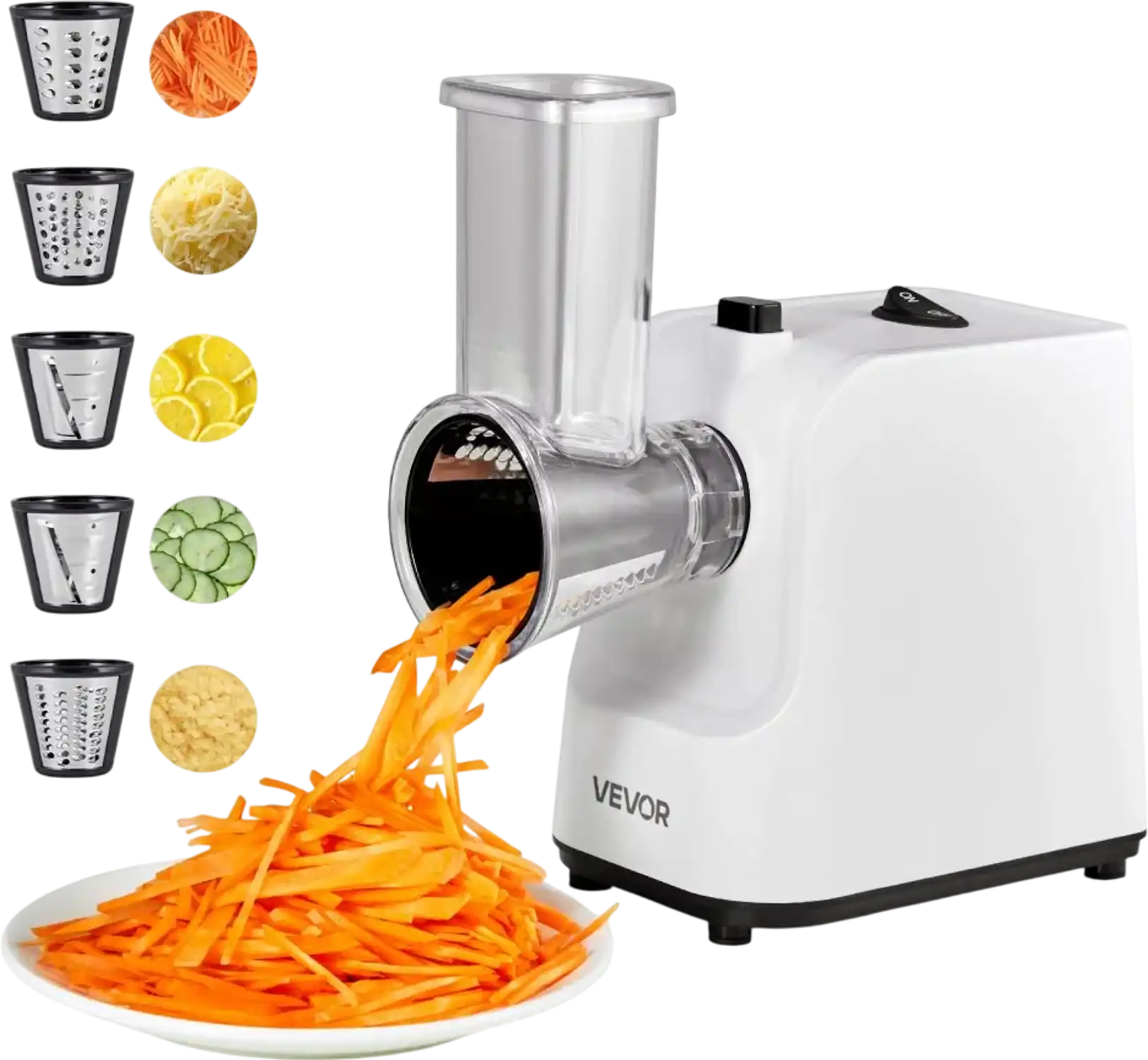 Vevor Vegetable Slicer Electric 5-in-1 Cheese Grater Salad Maker 200W New