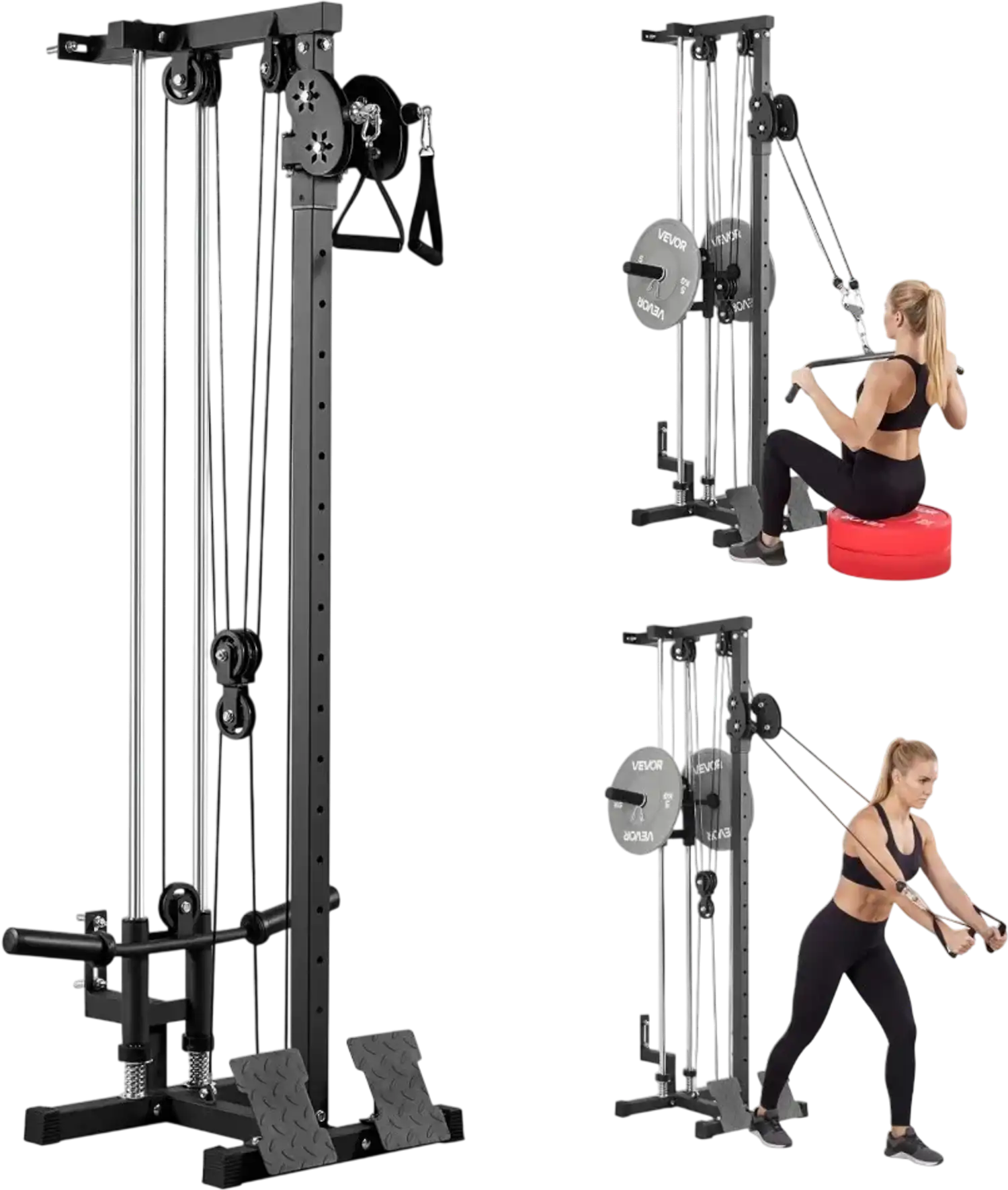 Vevor Cable Machine 3-in-1 LAT Pull Down Home Gym New