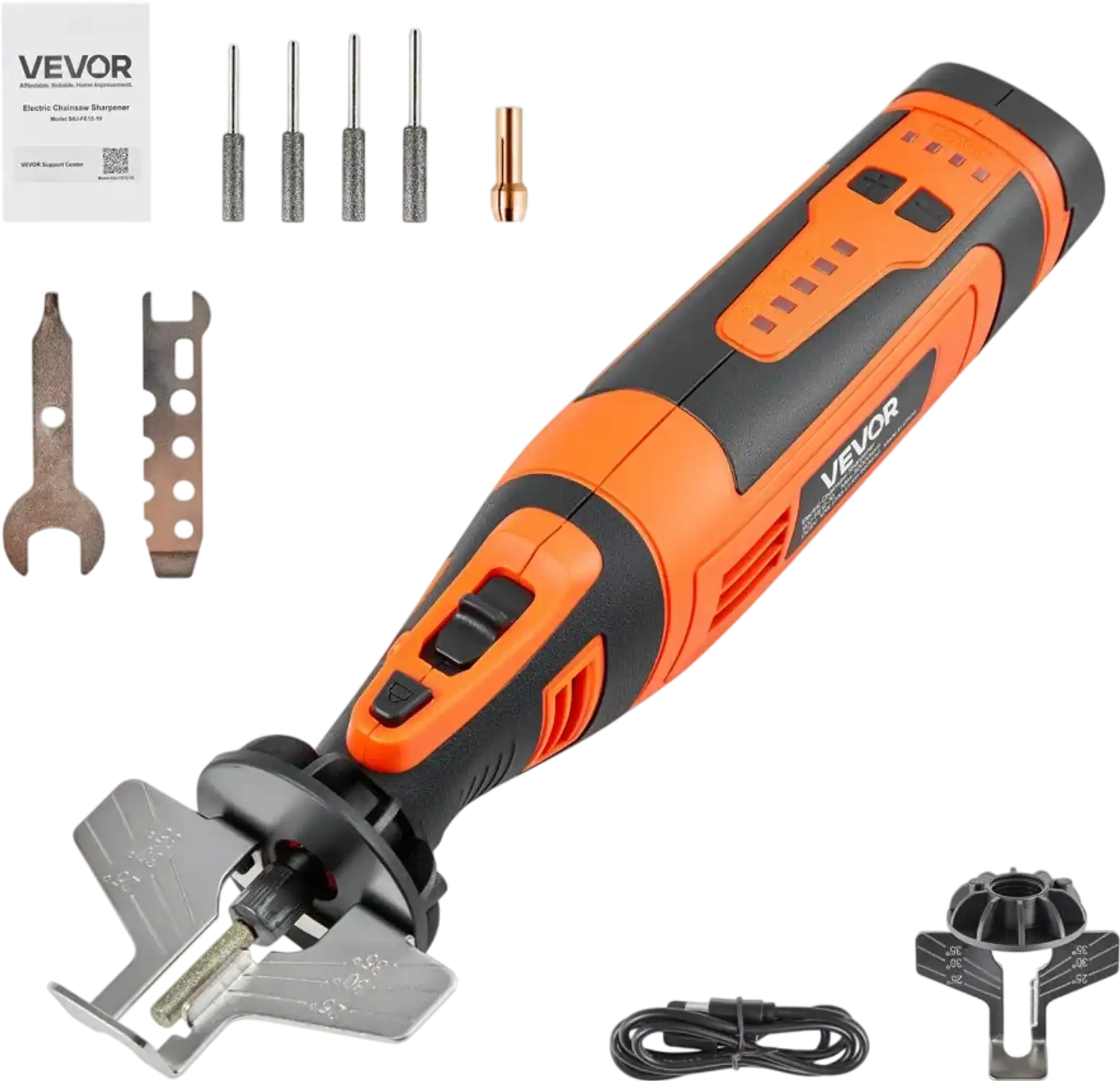 Vevor Chainsaw Sharpener Cordless 5-Speed Electric Saw Chain Sharpening Tool New