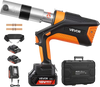 VEVOR Press Tool, 18V Electric Pipe Crimping Tool, 32KN Powerful Standard Output, Brushless Motor, 360 ° Rotating Head, with 2pcs 4AH Battery, Fast Charger & Toolbox (JAWS NOT INCLUDED)