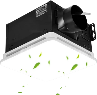 Vevor Bathroom Exhaust Fan with LED Light 110 CFM 4000K White New