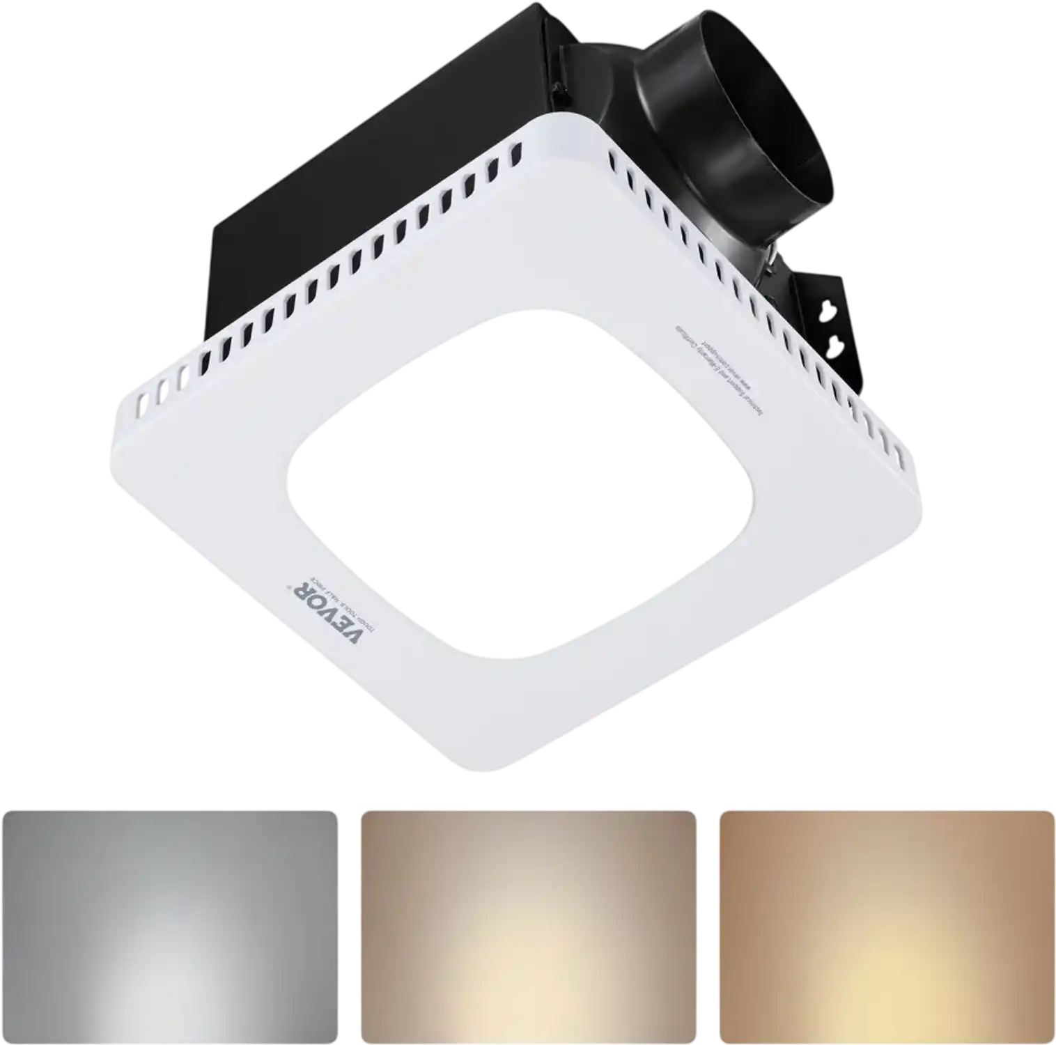 Vevor Bathroom Exhaust Fan with LED Light 130 CFM 1.5 Sones White New