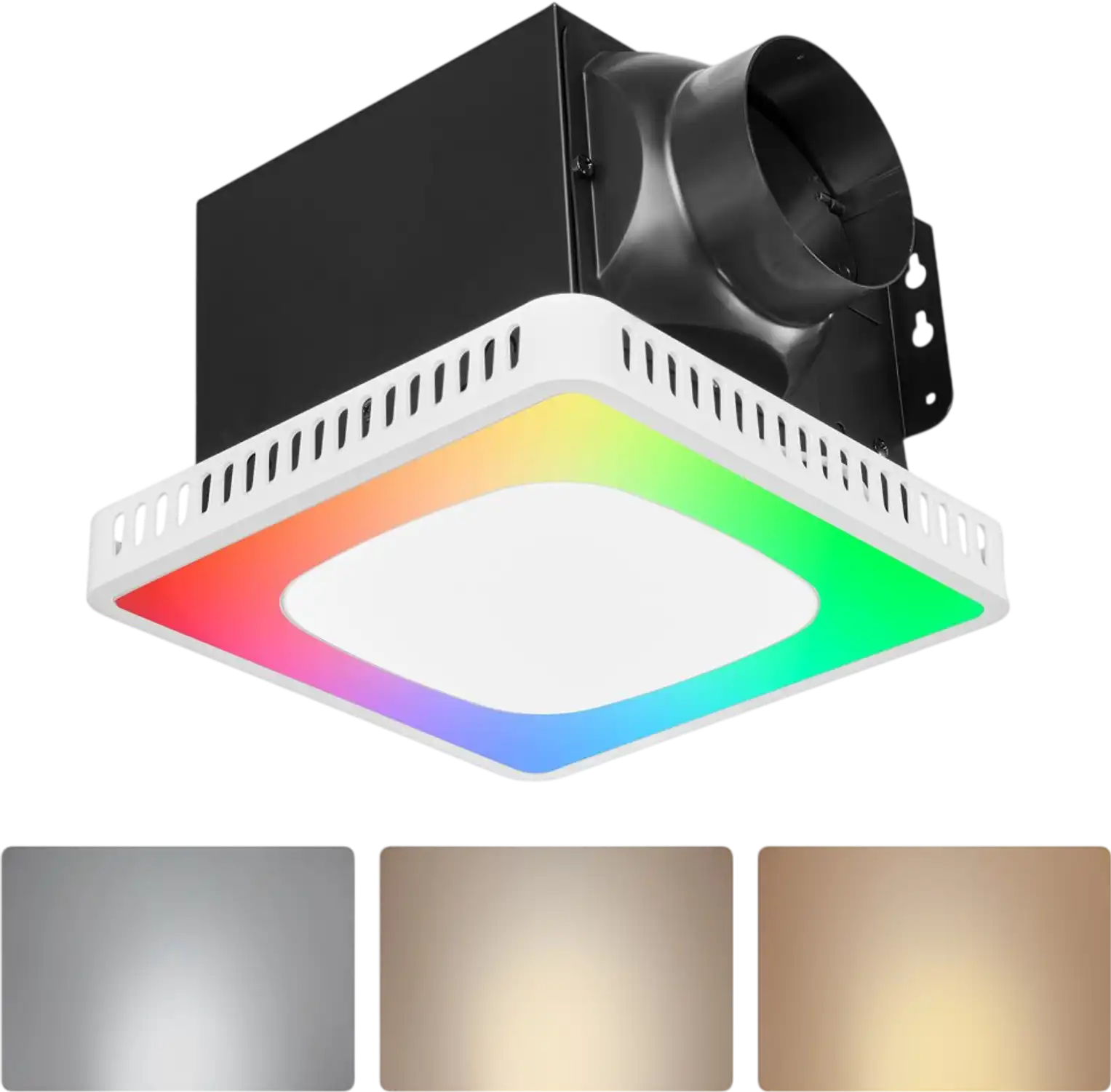 Vevor Bathroom Exhaust Fan RGB Light 80-110-130 CFM White New