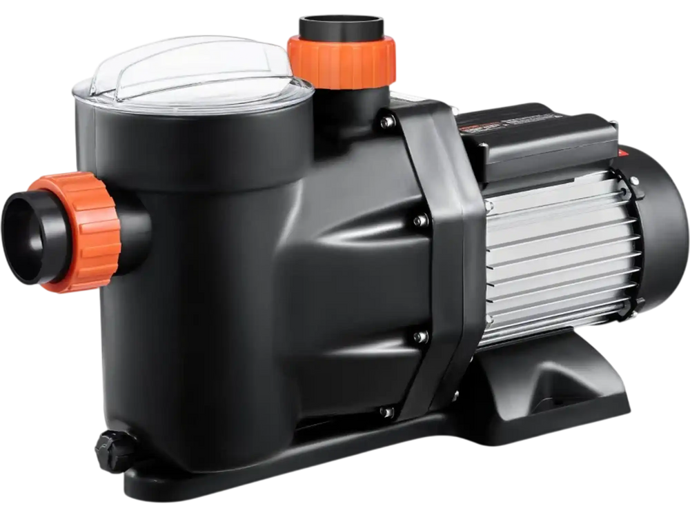VEVOR Above Ground Pool Pump, 2.5 HP, 148 GPM Max Flow Single Speed Swimming Pool Pump, 220V 3450 RPM 62 ft Max Head Lift with PP Shell Strainer Basket, 122°F Max Water Temperature, for Hot Tubs Spas