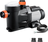 VEVOR Above Ground Pool Pump, 1.5HP, 122 GPM Max Flow Single Speed Swimming Pool Pump, 220V 3450 RPM 55 ft Max Head Lift with PP Shell Strainer Basket, 122°F Max Water Temp, for Hot Tubs Spas, No Plug