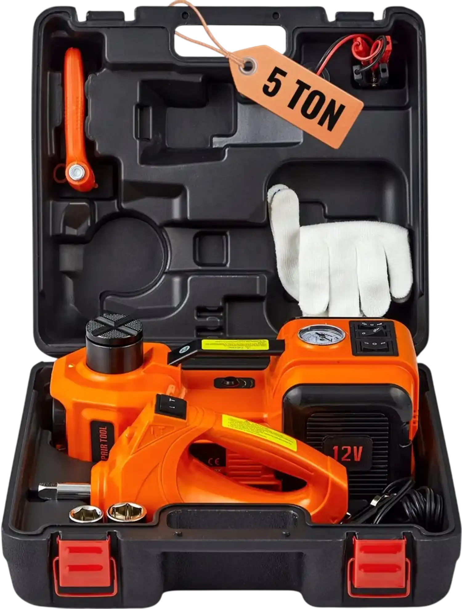 Vevor Electric Car Jack 5-Ton 12V Hydraulic Tire Change Kit New