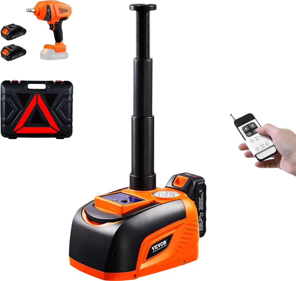 VEVOR Electric Car Jack, 5 Tons /11000 lbs, Electric Scissor Jack with Electric Impact Wrench, Tire Change Replacement with LED Light & Remote Control, Portable Jack kit for Sedan, SUV, Truck