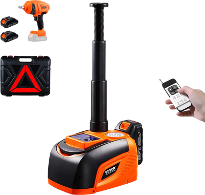 Vevor Electric Car Jack Kit 5 Tons 6.3-17.7 in. with Impact Wrench LED Lighting Remote Control New