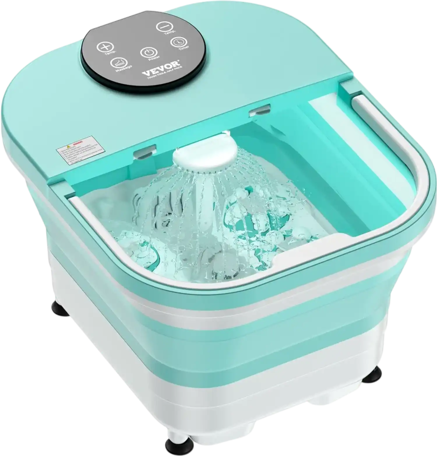 Vevor Foot Spa Bath Massager Collapsible Heated Pedicure Tub with Remote Control New