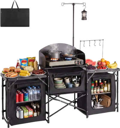 Vevor Camping Table Folding Outdoor Kitchen Cook Station New