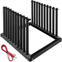 VEVOR Windshield Rack 9-Lite, Windshield Truck Rack Steel, Windshield Glass Rack 24-Inch Height, Windshield Rack for Truck with PVC Pad & Foam Padding, Glass Rack for Truck, for Glass Transportation