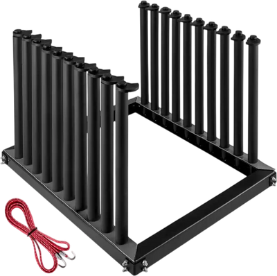 VEVOR Windshield Rack 9-Lite, Windshield Truck Rack Steel, Windshield Glass Rack 24-Inch Height, Windshield Rack for Truck with PVC Pad & Foam Padding, Glass Rack for Truck, for Glass Transportation