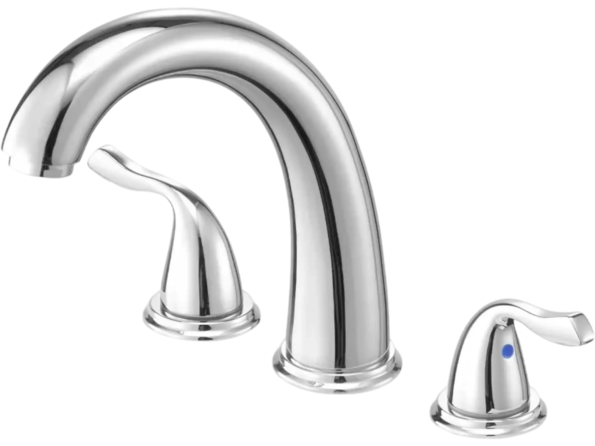 Vevor Roman Tub Faucet 3-Hole Waterfall Gooseneck Deck Mount Silver New