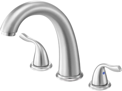 Vevor Roman Tub Faucet 3-Hole Waterfall Gooseneck Bathtub Faucet with Dual Handles New