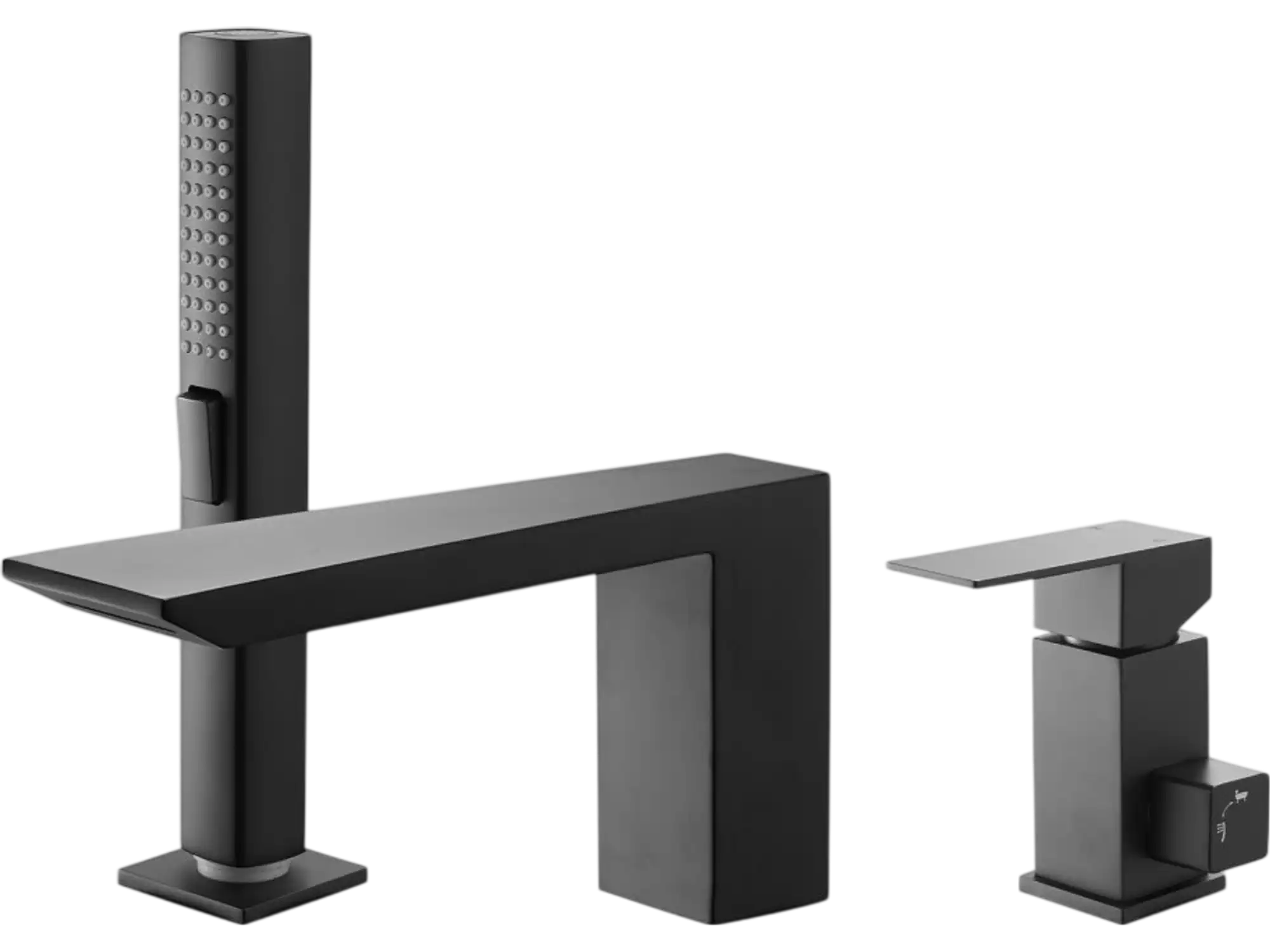 Vevor Roman Tub Faucet Waterfall Bathtub Faucet with Shower Head Matte Black New