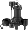 VEVOR Submersible Sewage Pump, 3/4 HP, 6000 GPH Cast Iron Sewage/Effluent Pump with Automatic Tethered Float Switch, 2-Inch NPT Discharge, 120V, 23 ft Max Lift, for Basement, Septic Tank, Residential
