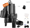 VEVOR Submersible Sump Pump 1/2 HP 6900 GPH Cast Iron Sewage/Effluent Pump, for Basement Septic Tank Residential, Automatic Tethered Float Switch, 2-Inch NPT Discharge, 20 ft Lift, IPX8 Waterproof