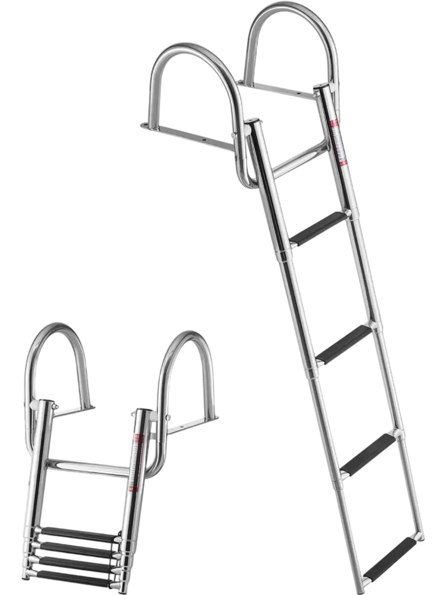 Vevor Boat Ladder 4-Step Telescoping Folding Swim Deck Ladder New
