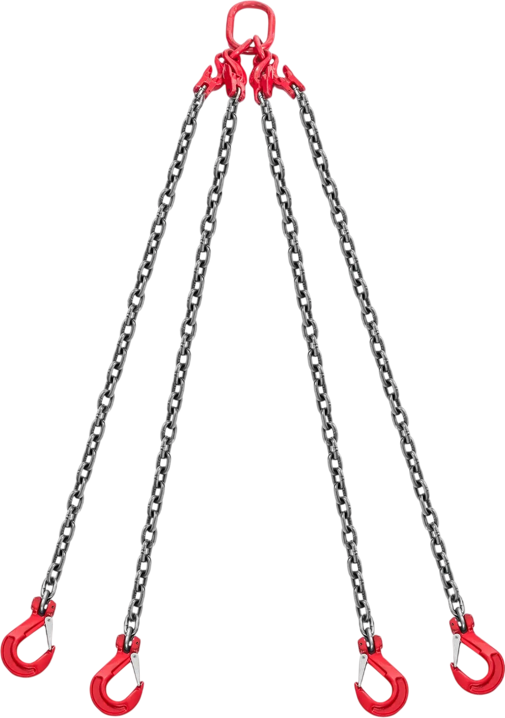 VEVOR Chain Sling, 3/8 in x 10 ft Lifting Chains with 4 Leg Grab Hooks, Heavy Duty G80 Alloy Steel Lifting Sling, 22900LBS Capacity, Adjustable Engine Chain Hoist Lifts for Cargo Security Towing