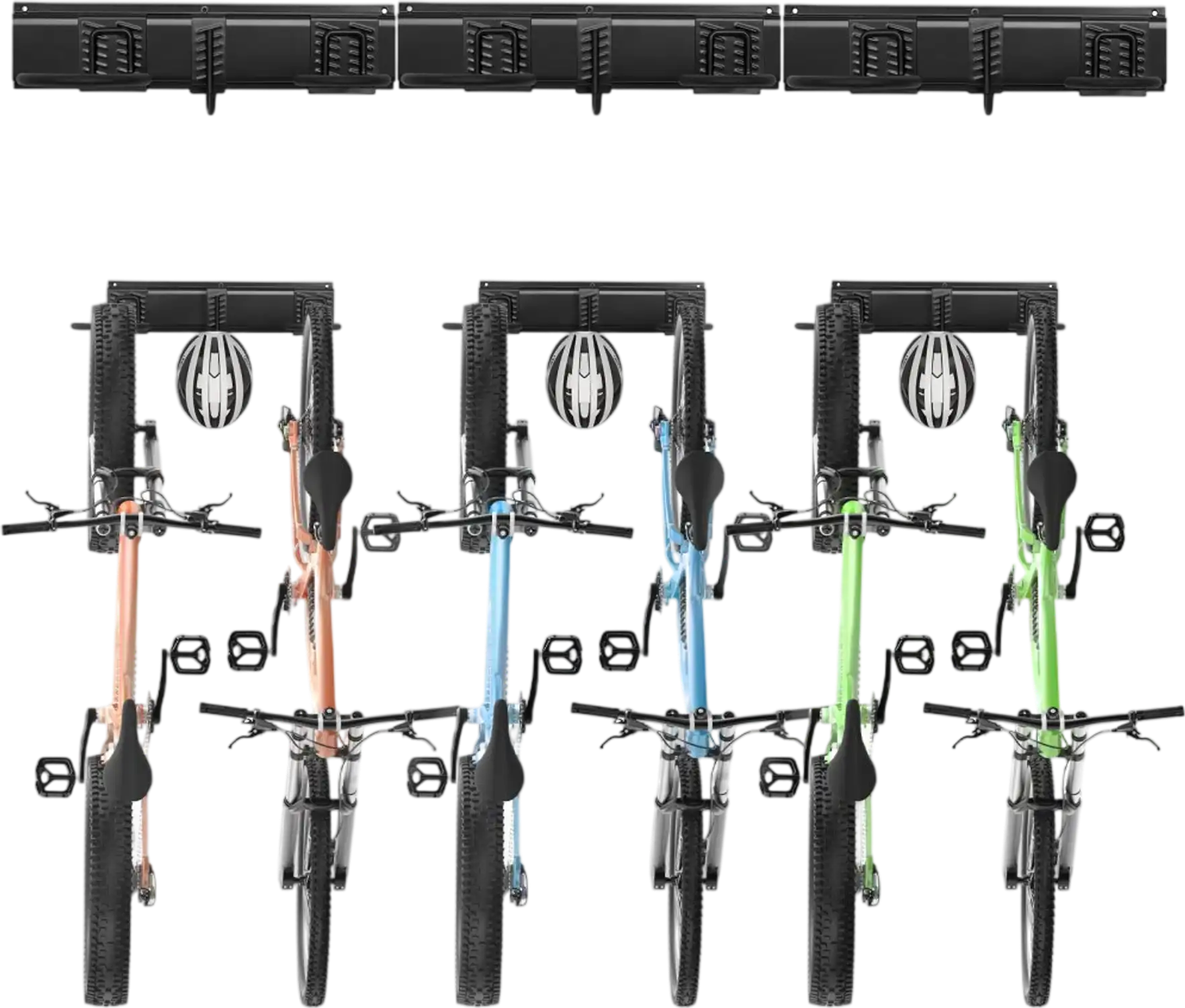 Vevor Bike Storage Rack Wall-Mounted 6-Bike Garage Organizer New