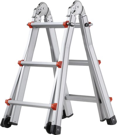 Vevor Ladder 9.5' Telescoping A-Frame Aluminum Extension New