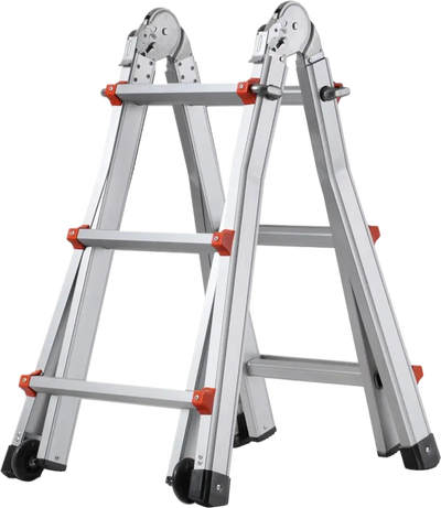 Vevor Telescoping Ladder 11' A-Frame Aluminum Extension Ladder New