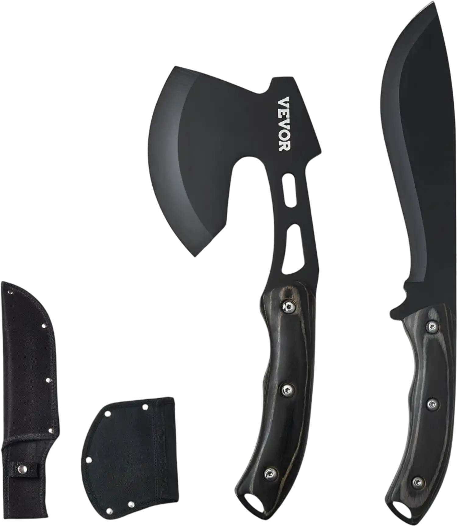 Vevor Camping Knife Set Hunting Knife and Hatchet Axe Combo with Sheath New
