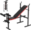 VEVOR Weight Bench, Multi-Functional Adjustable Weight Bench Press for Full Body Workout, 380lbs Exercise Sit up Bench for Home Gym Strength Training, Flat Bench with Quick Folding & Fast Adjustment