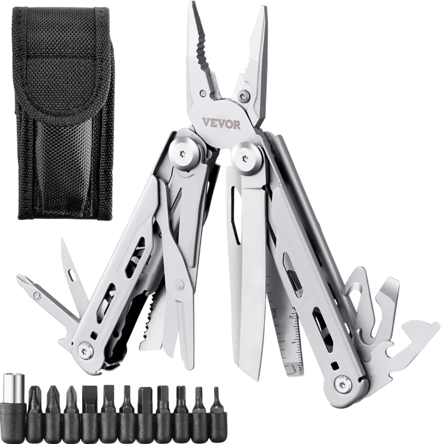 Vevor Multitool Pliers 16-in-1 Stainless Steel Survival Tool with Sheath New