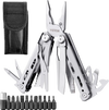 VEVOR 16-In-1 Multitool Pliers, Multi Tool Pliers, Cutters, Knife, Scissors, Ruler, Screwdrivers, Wood Saw, Can Bottle Opener, with Safety Locking and Sheath, for Survival, Camping, Hunting and Hiking