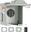 VEVOR 50 Amp RV Power Outlet Box, 125/250 Volt, Enclosed Lockable Outdoor RV Receptacle Box, NEMA 14-50R Weatherproof Electrical Panel, for RV Camper Trailer Motorhome