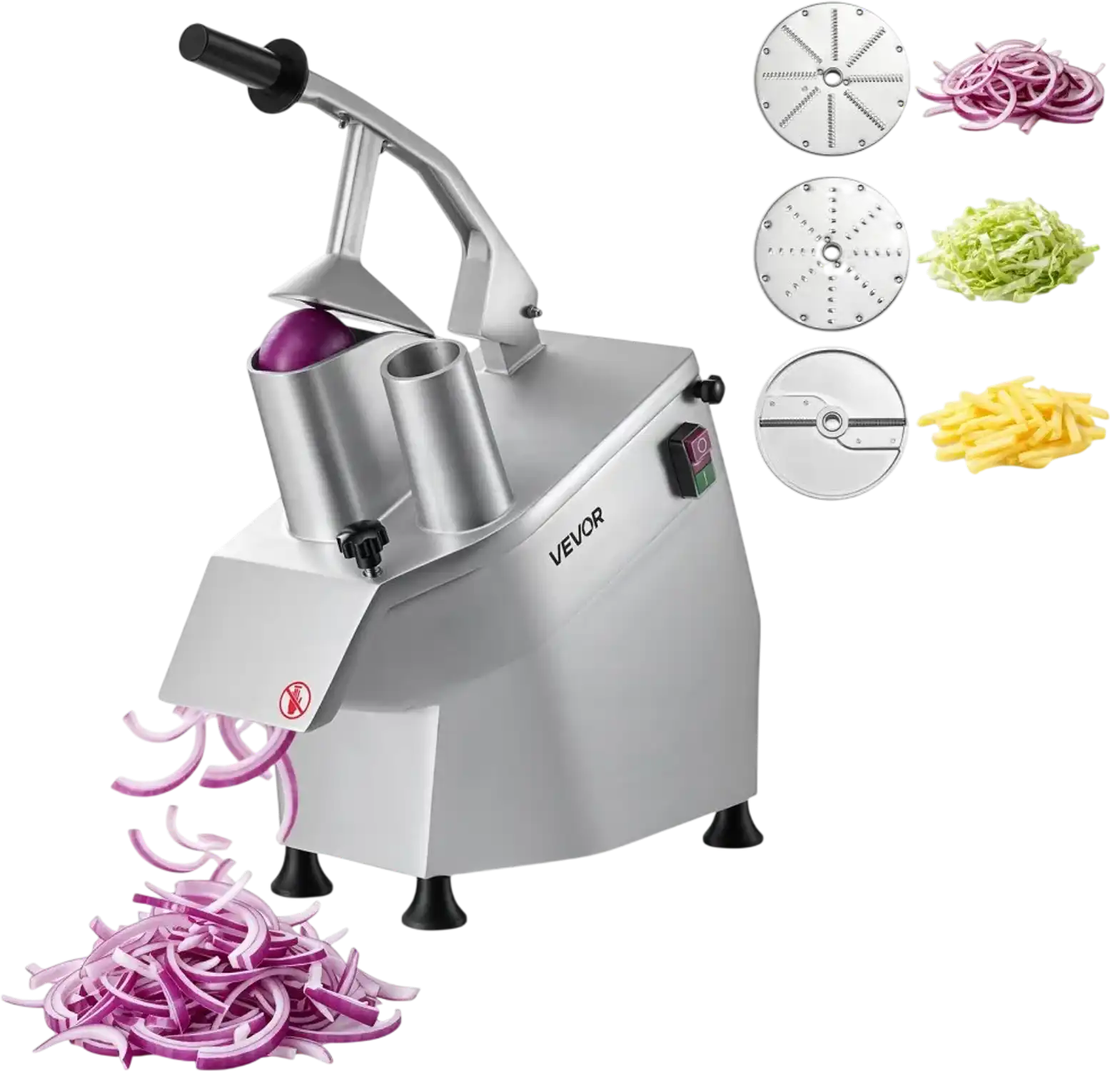 Vevor Food Processor Commercial Electric Vegetable Cutter with 3 Discs New