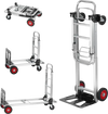 VEVOR Aluminum Folding Hand Truck, 2 in 1 Design 400 lbs Capacity, Heavy Duty Industrial Collapsible cart, Dolly Cart with Rubber Wheels for Transport and Moving in Warehouse, Supermarket, Garden