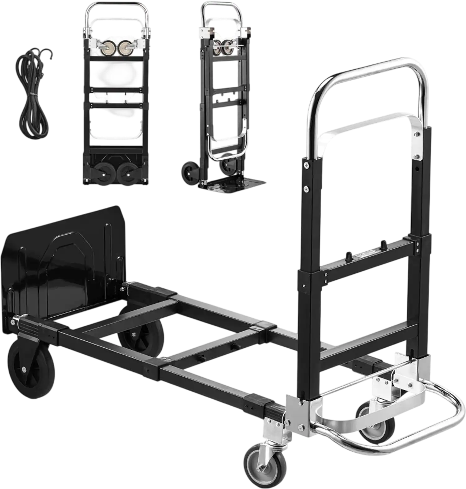 Vevor Hand Truck 2-in-1 Folding Dolly 500 lbs Capacity New