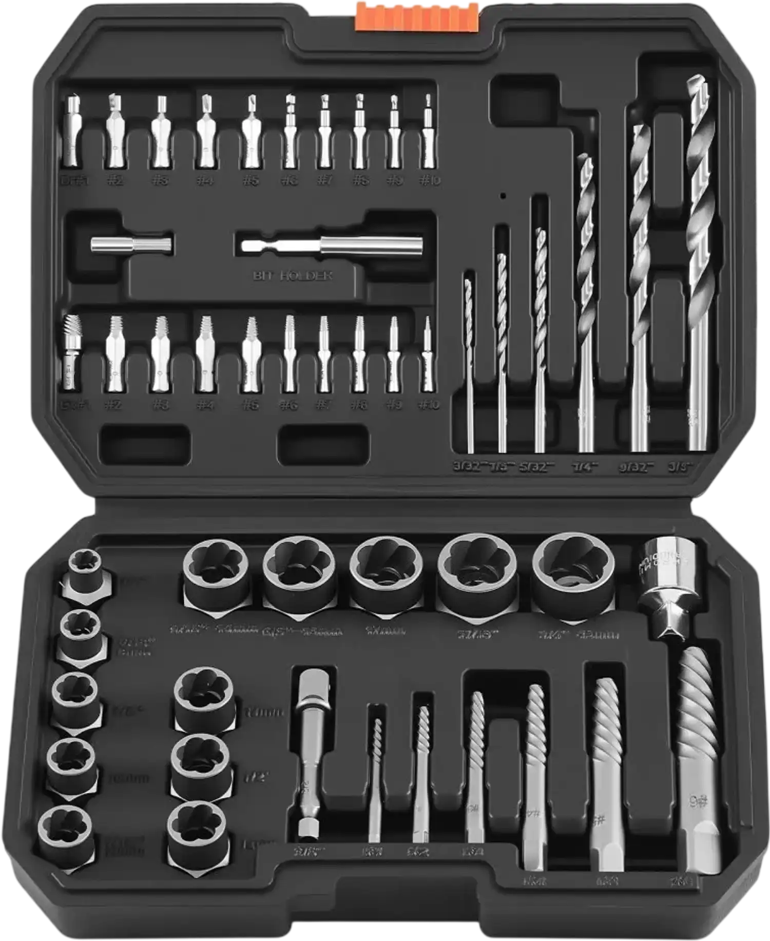 Vevor Screw Extractor Set 49-Piece Easy Out Nut Bolt Extractor Kit with Drill Bits New