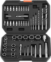 VEVOR Screw Extractor Set with Drill Bits, 49 Pieces, Easy Out Nut Bolt Extractors and Drill Bits, with Adapters, Solid Storage Case, Cr-Mo Steel for Removing Rounded, Broken, or Stripped Fasteners