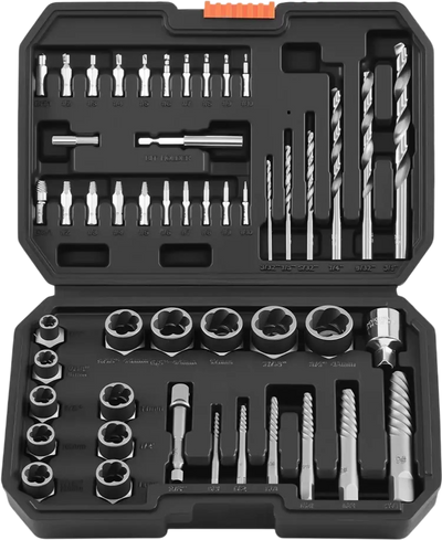 Vevor Screw Extractor Set 49-Piece Easy Out Nut Bolt Extractor Kit with Drill Bits New