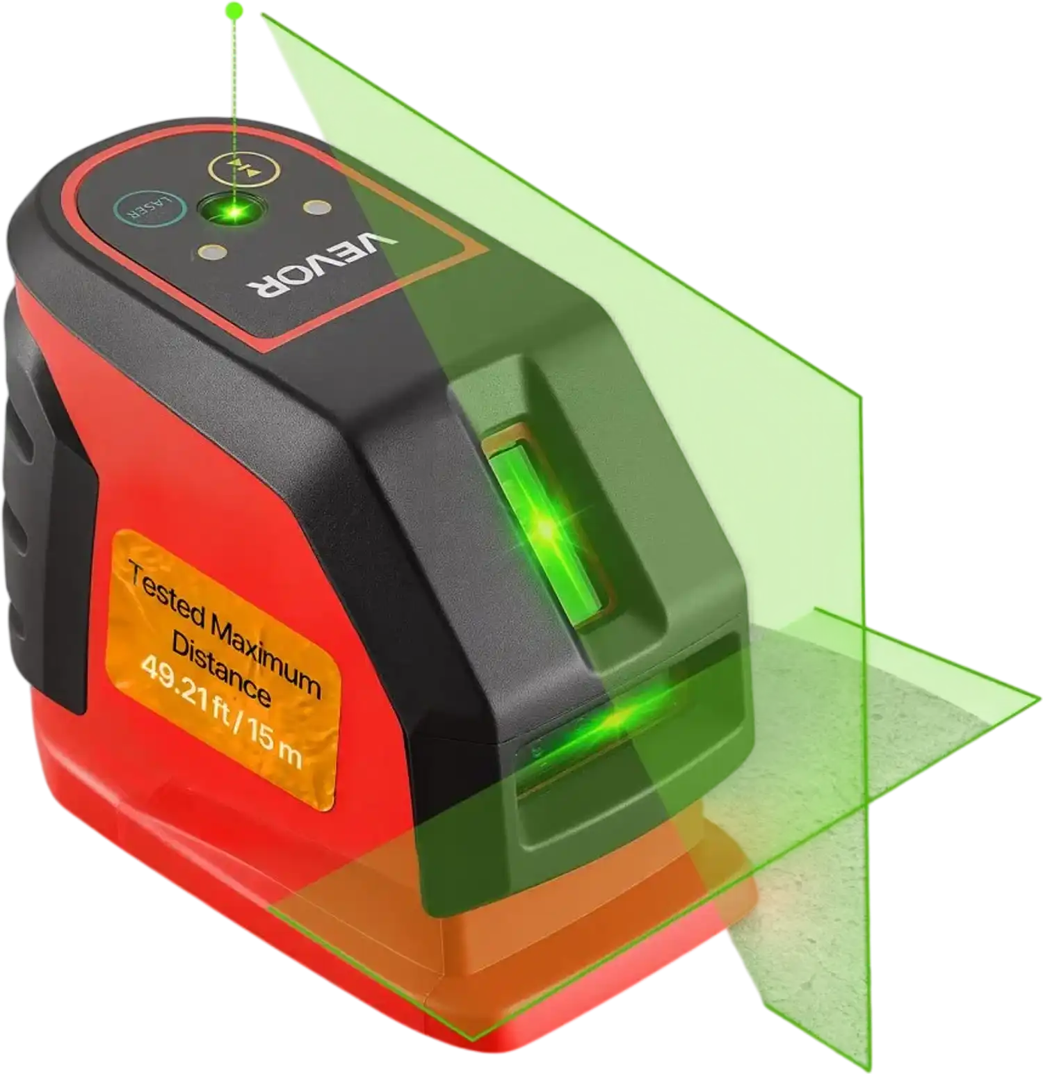 Vevor Laser Level Self-Leveling Green Cross Line 2-Spot 49.2' with Storage Bag New