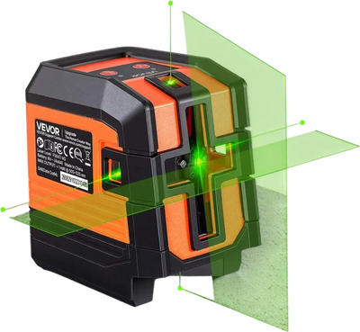 Vevor Laser Level Self-Leveling Green Cross Line 98.4' 4-Point Tool Case New