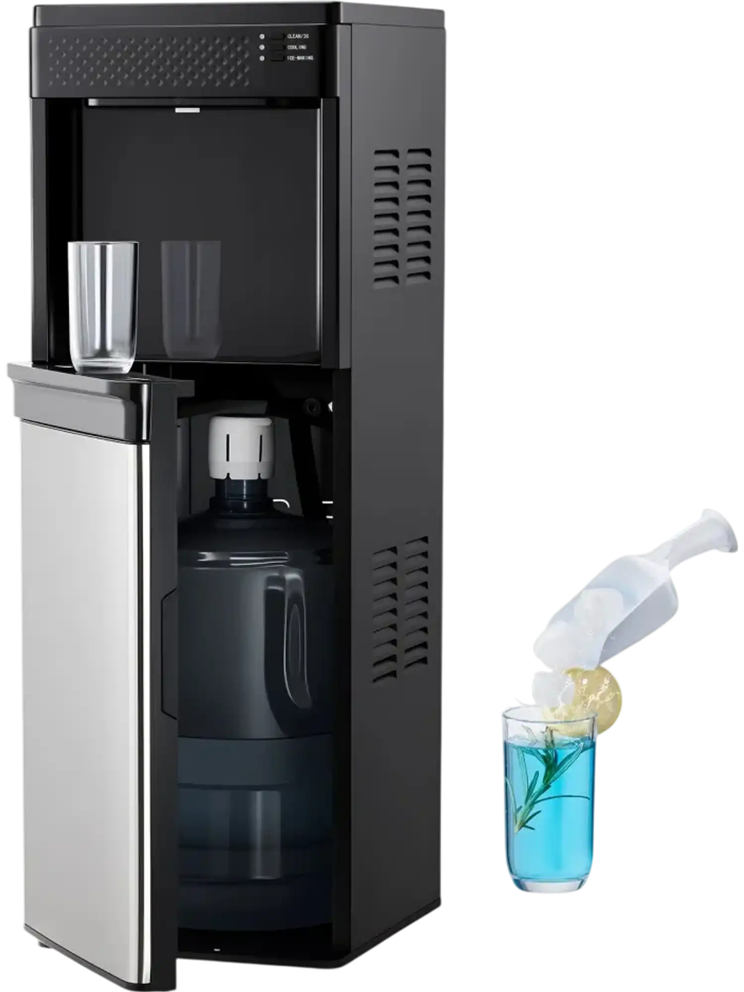 Vevor Water Dispenser with Ice Maker 3-in-1 Floor-Standing Cold Water & Bullet Ice Maker New