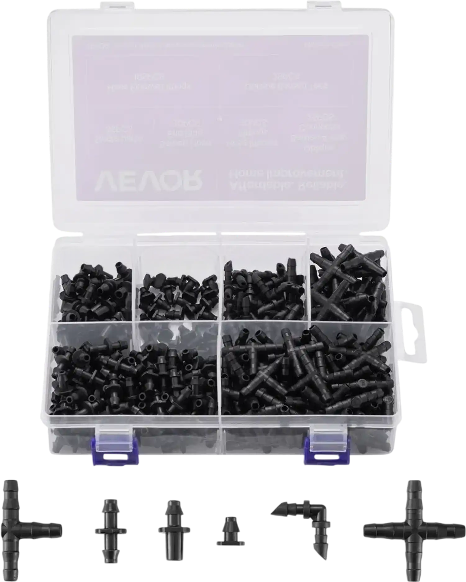 Vevor Drip Irrigation Fittings Kit 300-Pc for 1/4