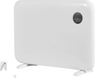 VEVOR Convection Panel Heater, 1500W Electric Panel Space Heater with Remote & Touch Control, Portable Stand or Wall Mount Design with Anti-Tipping and Overheat Protection for Home and Office, White