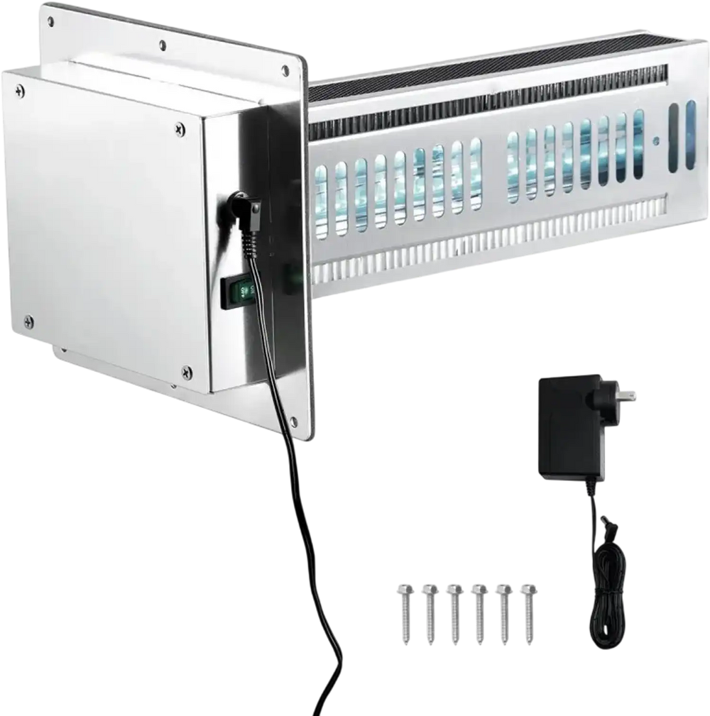 VEVOR HVAC Air Purifier Whole House, 24W 12inch, Light in Duct for Ac (Air Conditioning) Duct, Air Scrubber with 2 Bulb, PCO Technology and Carbon Filtration HVAC lights for Ac Systems