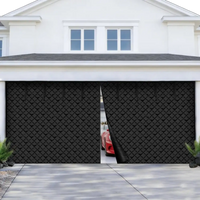 VEVOR Garage Door Screen for Winter, 16x7FT, Garage Door Insulation Kit, Magnetic Thermal Insulated Door Curtain with 300D Oxford Fabric Heavy Duty Weighted Bottom, Easy Assembly for Garage Door