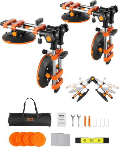 VEVOR Seamless Seam Setter, 2 Packs Granite Seam Setter with 6 in Vacuum Suction Cups, Seam Joiner for Seam Joining & Leveling, 90°-120° Adjustable, Countertop Installation Tool for Tile Marble Slab