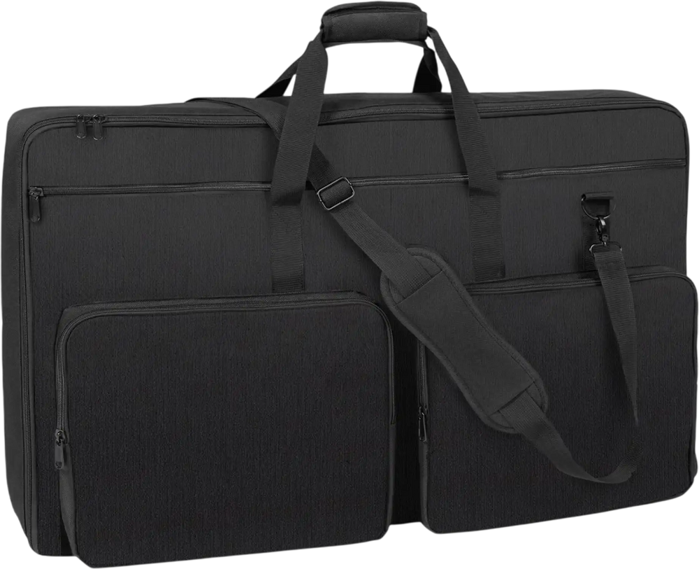 VEVOR Padded DJ Mixer Gig Bag, 1200D Oxford Fabric, DJ Gear Carry Bag with a Storage Pocket 4.92 ft Removable Shoulder Strap 0.39 in Padding, 32.6 x 8.6 x 20.4 in Storage Case Fits for DJ Controller
