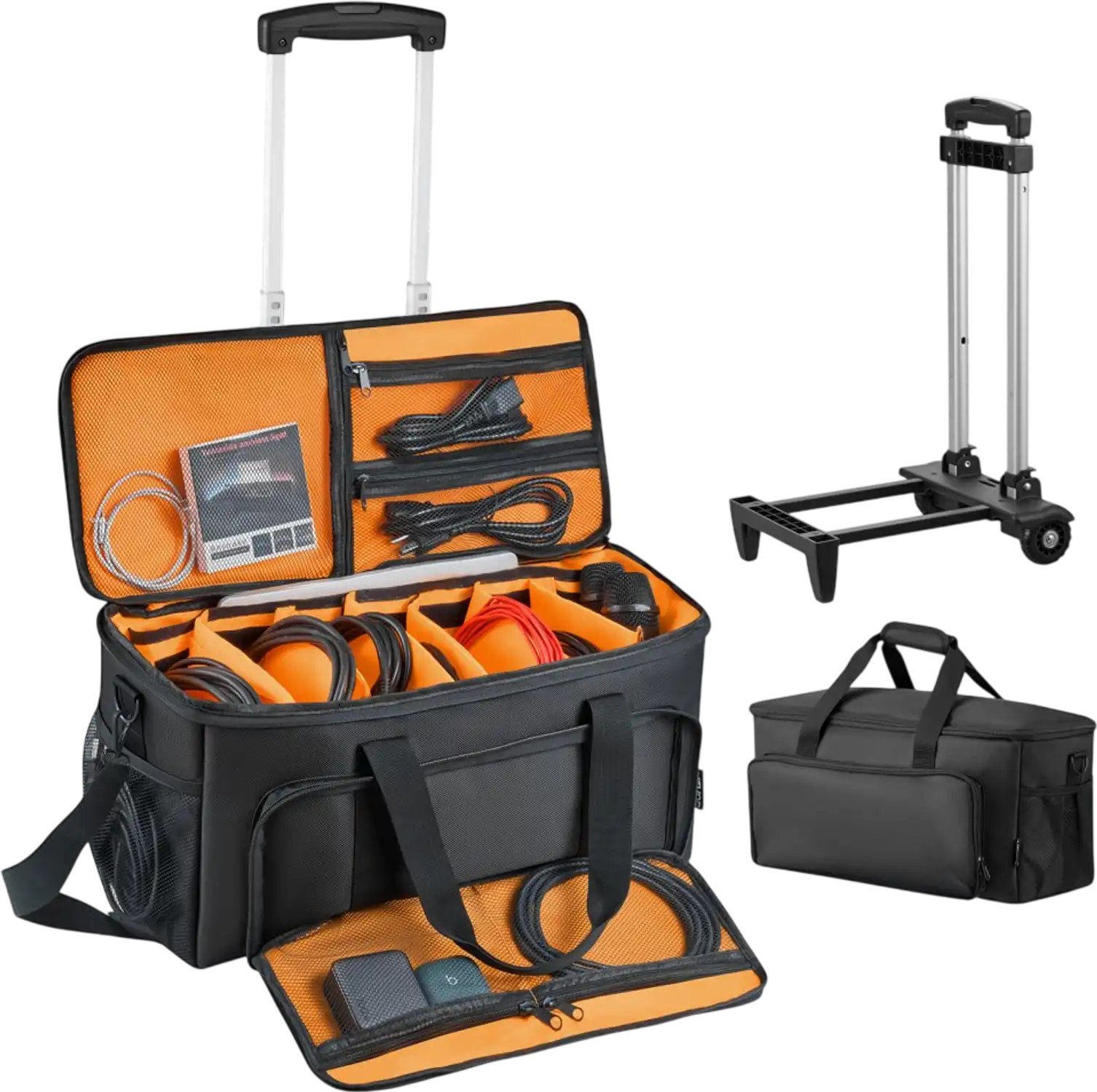 Vevor DJ Cable Bag Rolling Padded Gig Bag with Wheels New