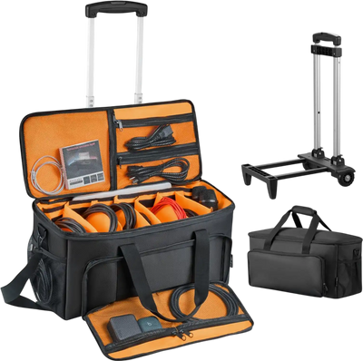 Vevor DJ Cable Bag Rolling Padded Gig Bag with Wheels New